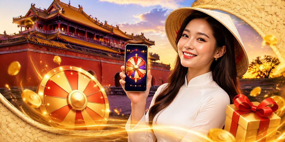 Người dùng trải nghiệm roulette trực tuyến tại Huế với hình ảnh nón lá truyền thống Việt Nam