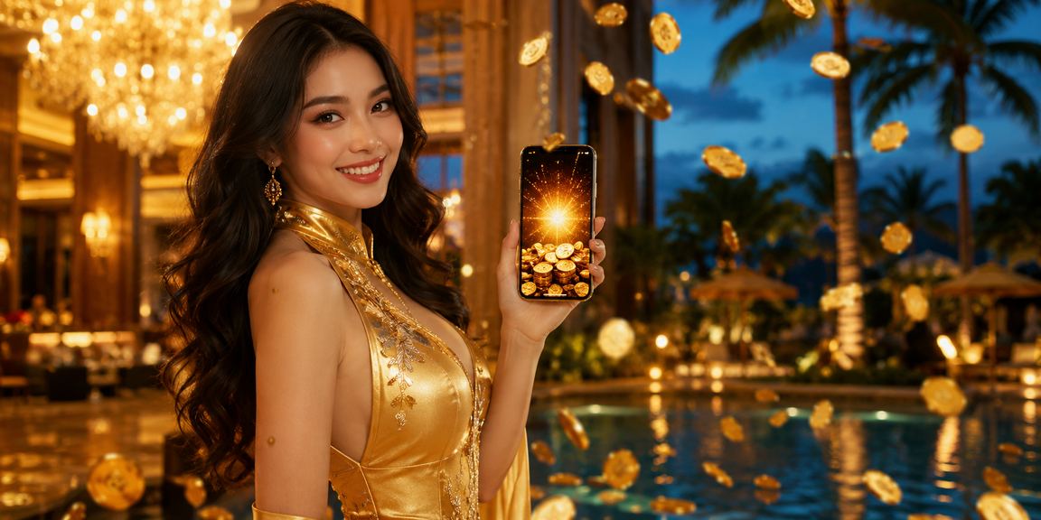 Người dùng trải nghiệm casino trực tuyến trên điện thoại tại Phú Quốc với trang phục áo dài truyền thống